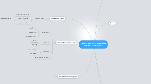 Mind Map: Les promesses du numérique ont elles été tenues ?