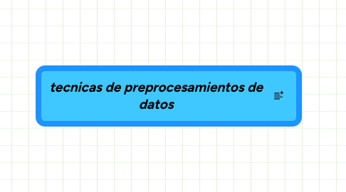 Mind Map: tecnicas de preprocesamientos de datos