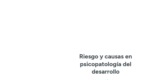 Mind Map: Riesgo y causas en psicopatología del desarrollo