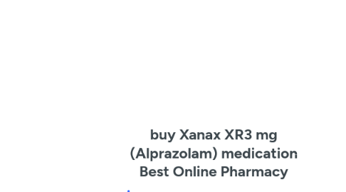 Mind Map: buy Xanax XR3 mg (Alprazolam) medication Best Online Pharmacy