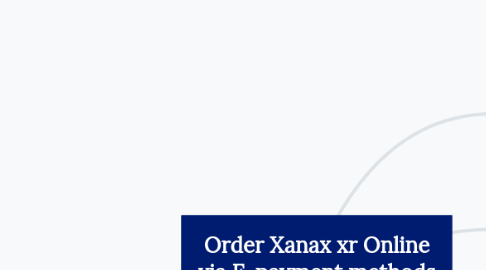 Mind Map: Order Xanax xr Online via E-payment methods