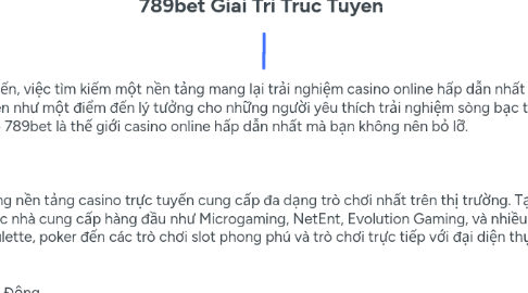 Mind Map: 789bet Giai Tri Truc Tuyen