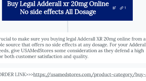 Mind Map: Buy Legal Adderall xr 20mg Online No side effects All Dosage