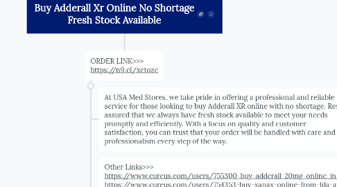 Mind Map: Buy Adderall Xr Online No Shortage Fresh Stock Available
