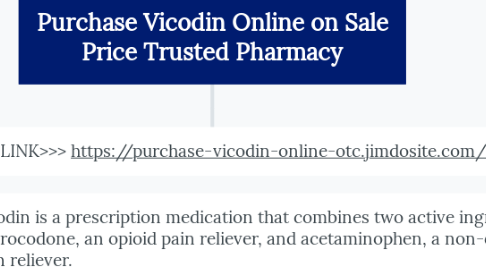 Mind Map: Purchase Vicodin Online on Sale Price Trusted Pharmacy