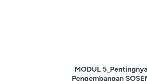 Mind Map: MODUL 5_Pentingnya Pengembangan SOSEM pada anak TKK