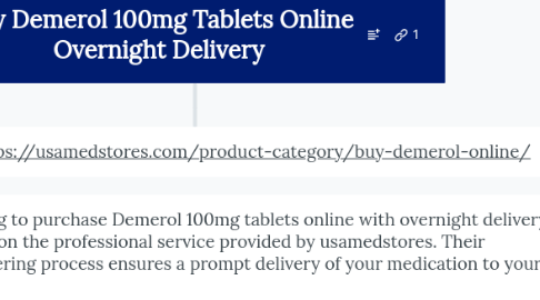 Mind Map: Buy Demerol 100mg Tablets Online Overnight Delivery