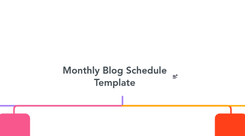 Mind Map: Monthly Blog Schedule Template
