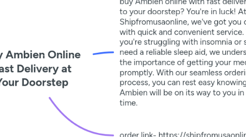 Mind Map: Buy Ambien Online Fast Delivery at Your Doorstep