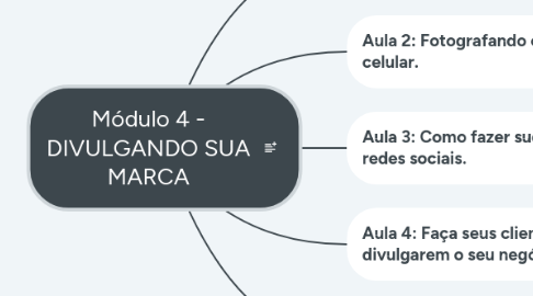 Mind Map: Módulo 4 - DIVULGANDO SUA MARCA