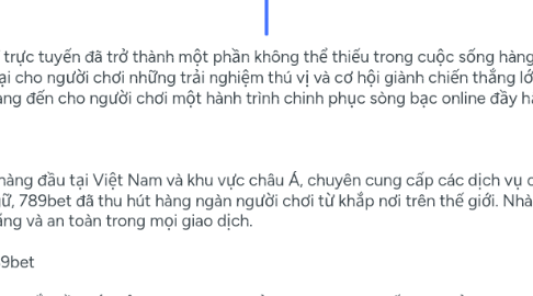 Mind Map: 789bet Song Bac Truc Tuyen Hang Dau