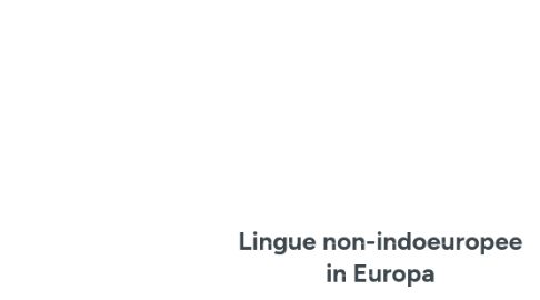 Mind Map: Lingue non-indoeuropee in Europa