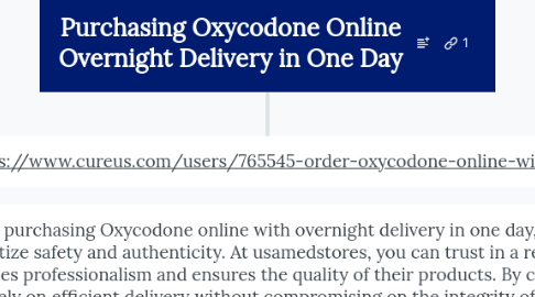 Mind Map: Purchasing Oxycodone Online Overnight Delivery in One Day