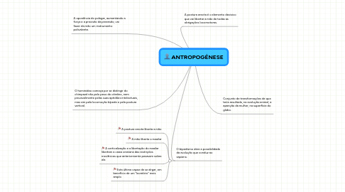 Mind Map: ANTROPOGÉNESE