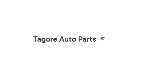 Mind Map: Tagore Auto Parts