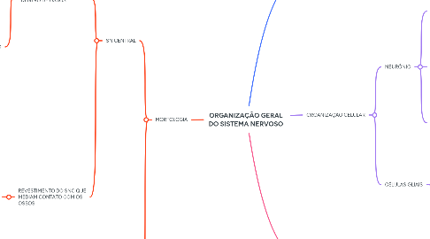 Mind Map: ORGANIZAÇÃO GERAL DO SISTEMA NERVOSO