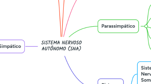 Mind Map: SISTEMA NERVOSO AUTÔNOMO (SNA)