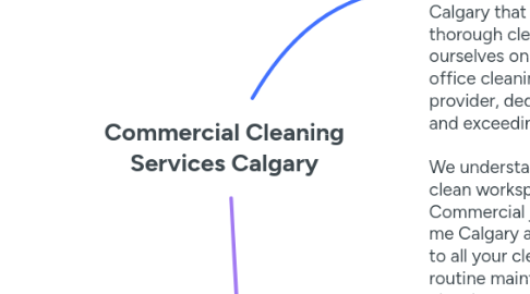 Mind Map: Commercial Cleaning Services Calgary