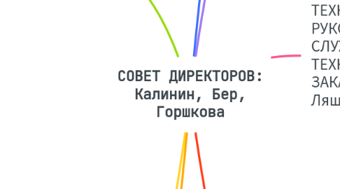 Mind Map: СОВЕТ ДИРЕКТОРОВ: Калинин, Бер, Горшкова