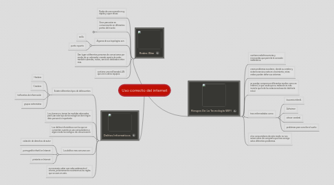 Mind Map: Uso correcto del internet