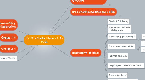 Mind Map: PS 503 - Media Literacy PD - iPads