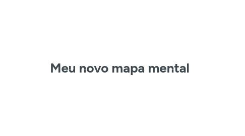 Mind Map: Meu novo mapa mental