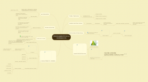 Mind Map: PROCESAMIENTO DE LA INORMACION