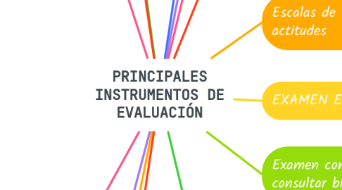 Mind Map: PRINCIPALES INSTRUMENTOS DE EVALUACIÓN