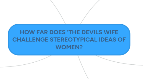 Mind Map: HOW FAR DOES 'THE DEVILS WIFE CHALLENGE STEREOTYPICAL IDEAS OF WOMEN?