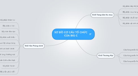 Mind Map: SƠ ĐỒ CƠ CẤU TỔ CHỨC CỦA BIG C