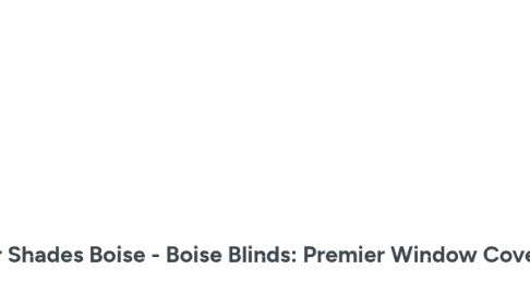 Mind Map: Roller Shades Boise - Boise Blinds: Premier Window Coverings for Every Space
