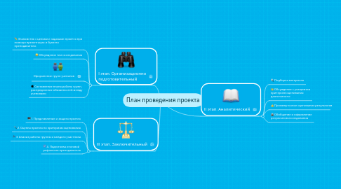 Mind Map: План проведения проекта