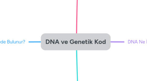 Mind Map: DNA ve Genetik Kod