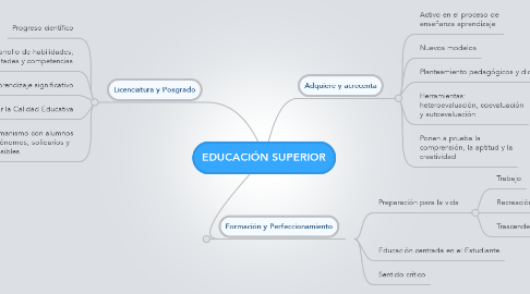 Mind Map: EDUCACIÓN SUPERIOR