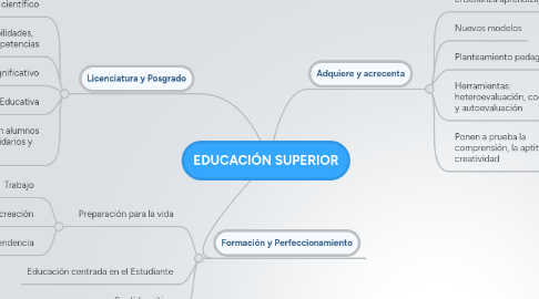 Mind Map: EDUCACIÓN SUPERIOR