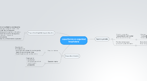 Mind Map: capacitacion en seguridad hospitalaria