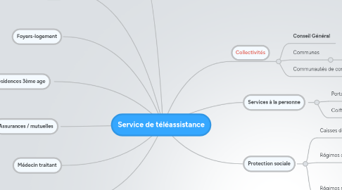 Mind Map: Service de téléassistance