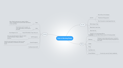 Mind Map: Paris Is Burning Essay