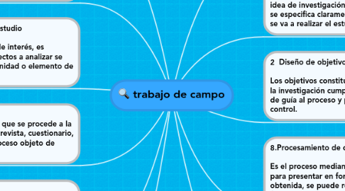 Mind Map: trabajo de campo