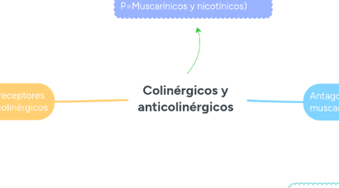 Mind Map: Colinérgicos y anticolinérgicos