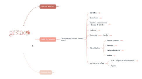 Mind Map: Aula 1 | Os processos base para parar de apagar incêndios e crescer com estrutura