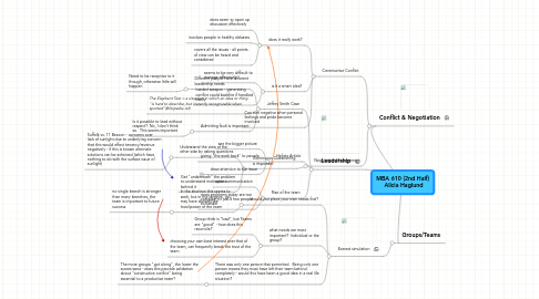 Mind Map: MBA 610 (2nd Half)  Alicia Haglund