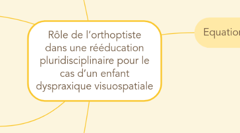 Mind Map: Rôle de l’orthoptiste dans une rééducation pluridisciplinaire pour le cas d’un enfant dyspraxique visuospatiale