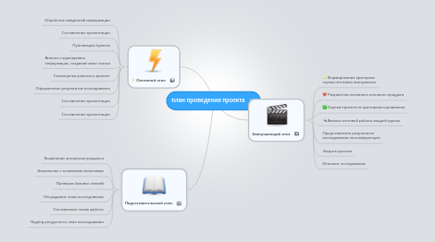 Mind Map: план проведения проекта