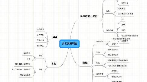 Mind Map: 外汇交易风险