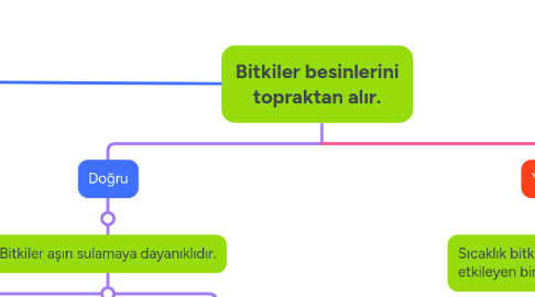 Mind Map: Bitkiler besinlerini topraktan alır.