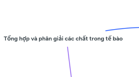 Mind Map: Tổng hợp và phân giải các chất trong tế bào