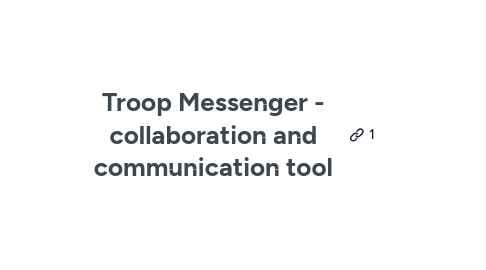 Mind Map: Troop Messenger - collaboration and communication tool