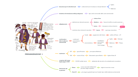 Mind Map: PERSIANIZZAZIONE