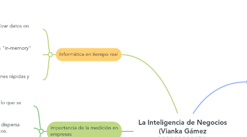 Mind Map: La Inteligencia de Negocios (Vianka Gámez 202210010172)